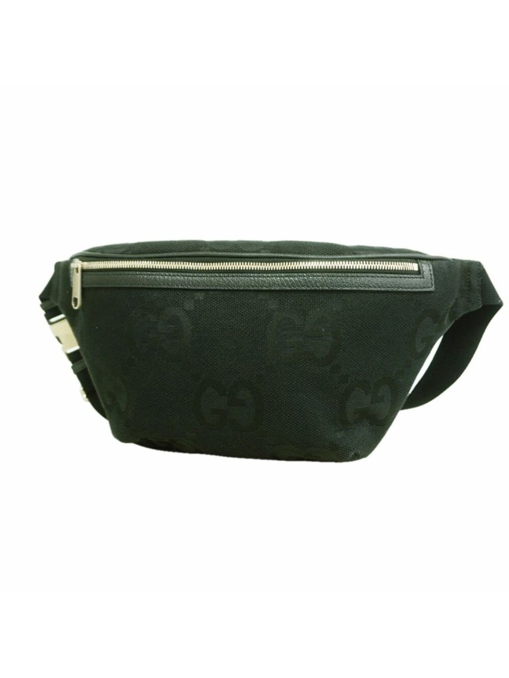 Gucci Belt Bag Jumbo GG Canvas Black Silver